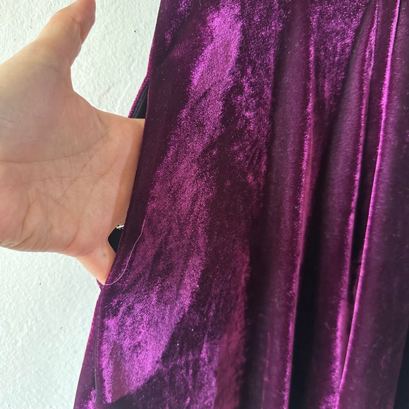 ModCloth Velvet Fit & Flare Dress Small Plum Purple Holiday Christmas Party Clas - Picture 10 of 11